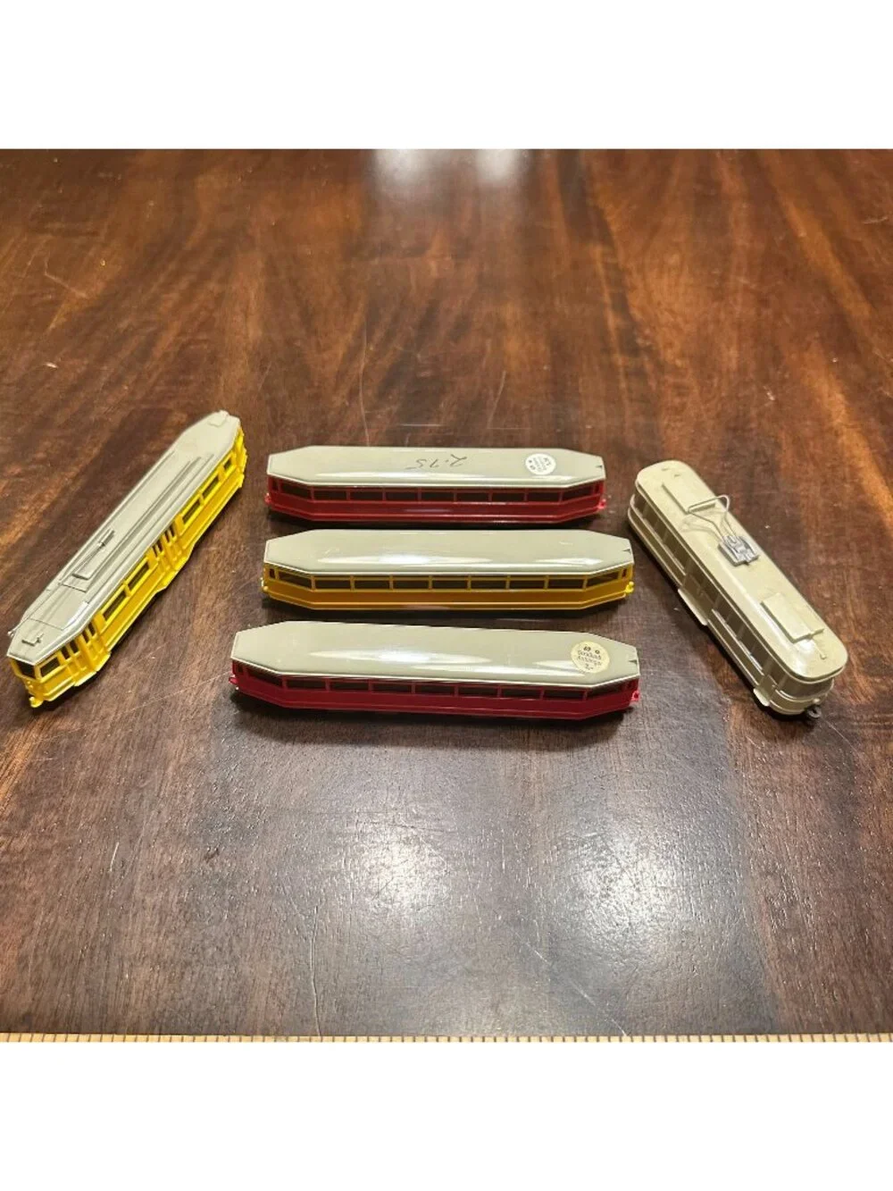 Vintage Lot Wiking Plastic Trolley Cars #69